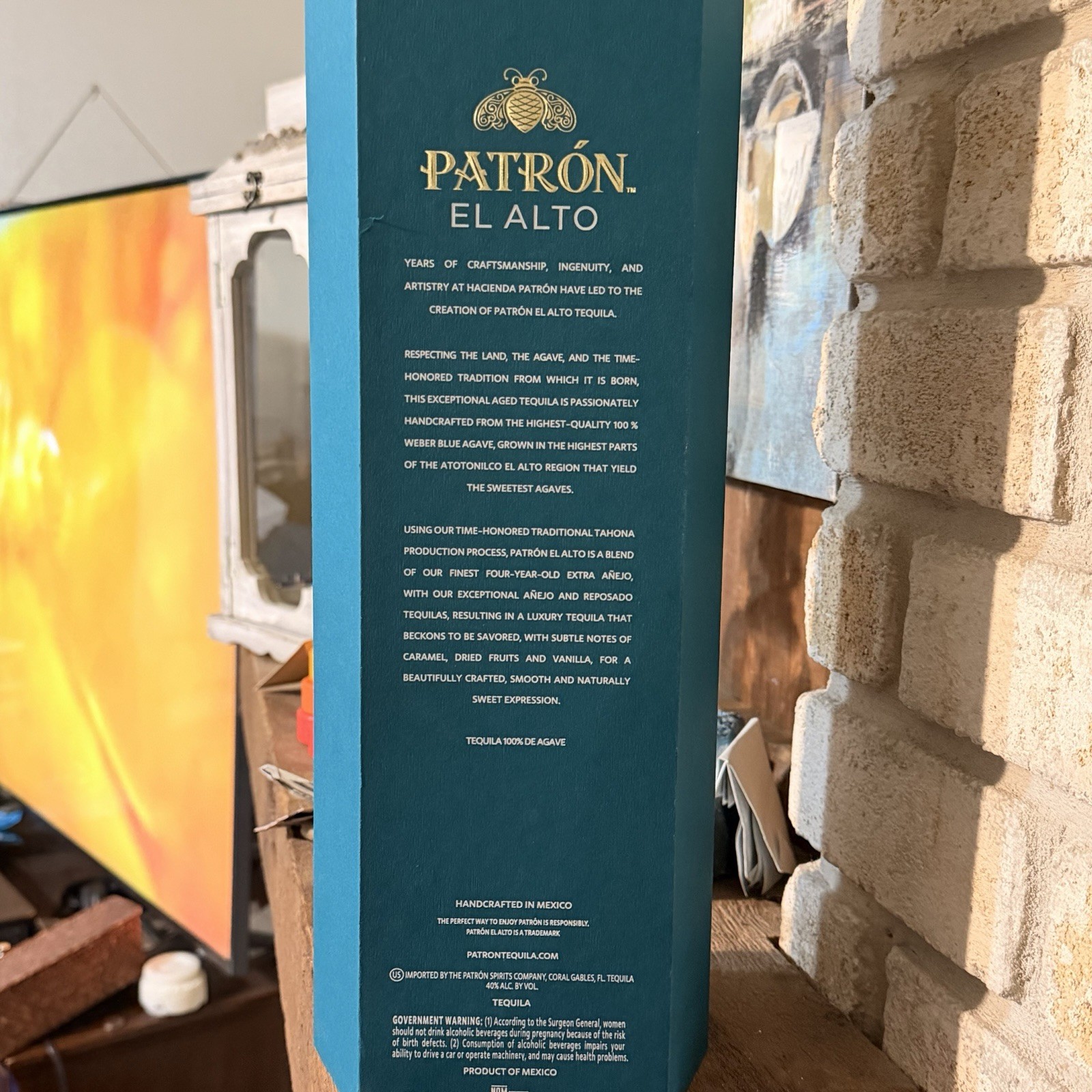 Patron El Alto Empty Box Tequila Mexico