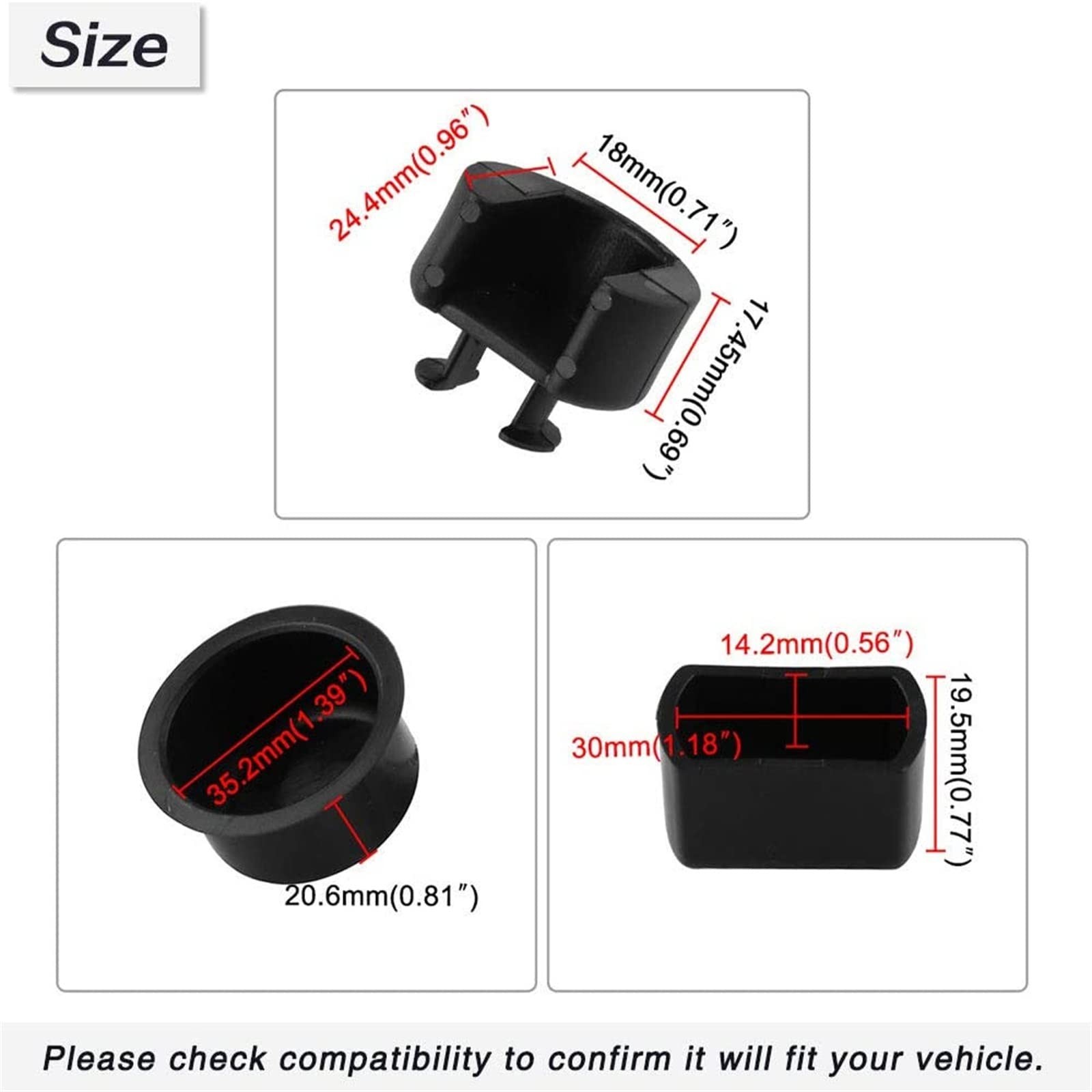 RULLINE 4PCS Tailgate Bushing Kit - Tail Gate Hinge Insert Replacement for Do...