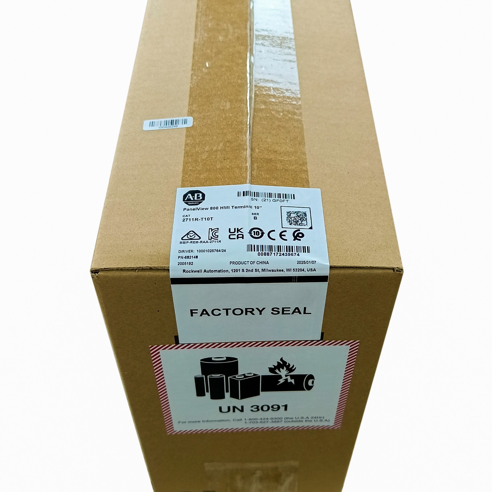 2025 New Sealed Allen-Bradley 2711R-T10T PanelView 800 HMI 10’’ Terminal Surplus