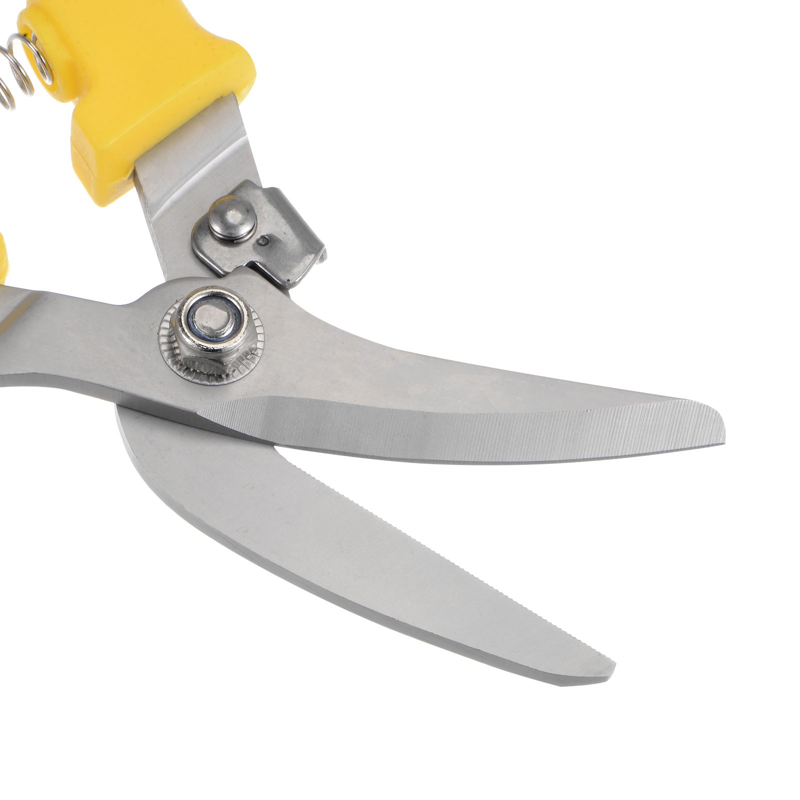 2pcs 8" Curved Industrial Scissors with Black Yellow Handle