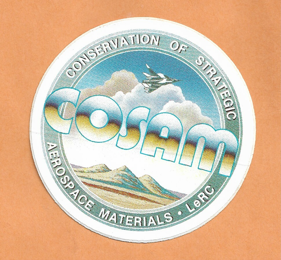 COSAM CONSERVATION OF STRATEGIS AEROSPACE MATERIALS   DECAL STICKER 4"