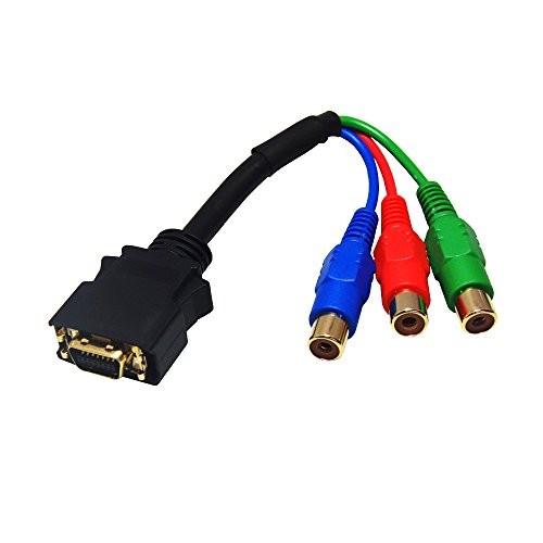 Fuji Parts AD-513 D-Sub To RCA Component Video Cable Adapter 0.1m 3 Pin