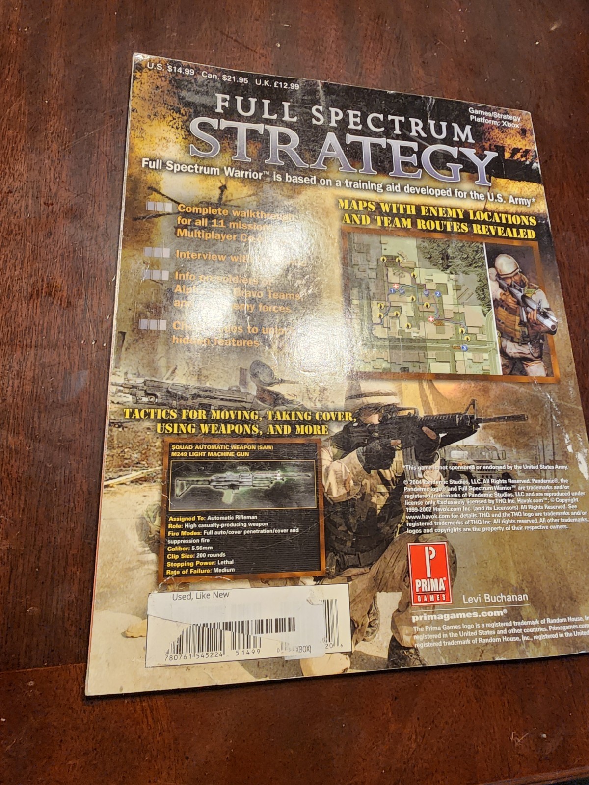 Full Spectrum Warrior Prima Official Game Guide Paperback 2004