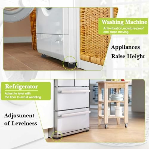 Furniture Risers 2 Inch, Adjustable Bed Risers Heavy Duty for 2 inch 4 Pack
