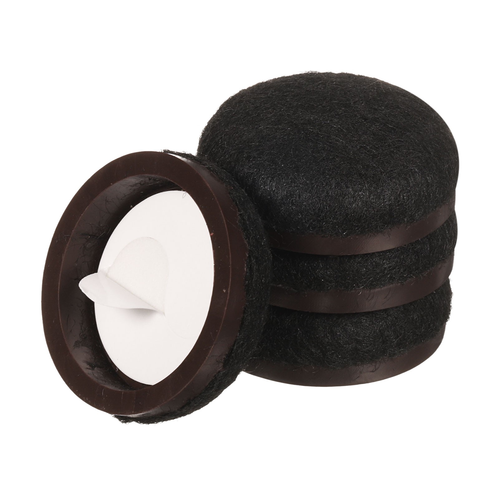 4 Pcs Felt Furniture Slider, 0.98" Round Sliding Pad Table Leg Protector, Black
