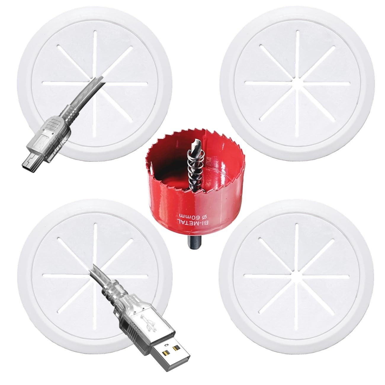 4 Pack TV Cord Hider for Wall Mounted Wall Cable Management Kit Hide Cords Wires