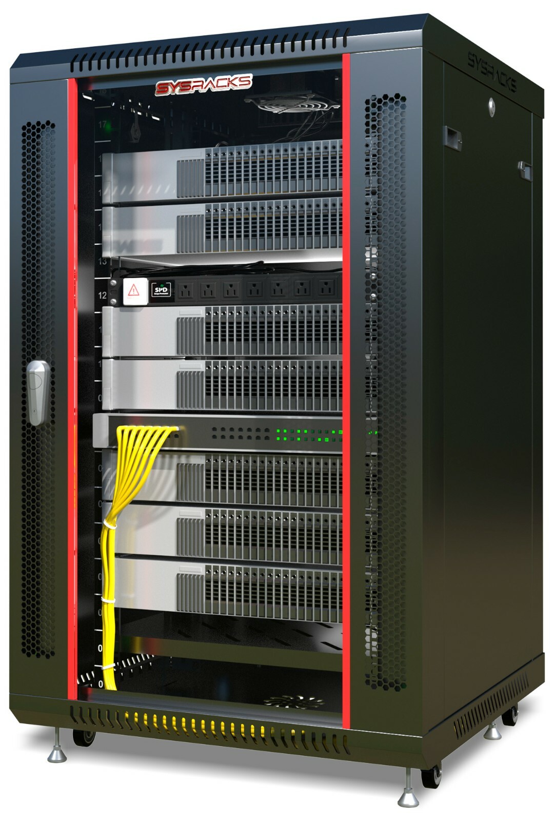 Sysracks 18U 24" Deep Wall Mount IT Network Server Rack Cabinet Box