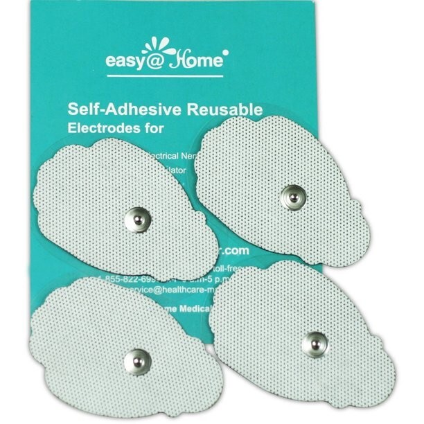 Easy@home Re-useable Adhesive Electrode TENS Pads 2" x 3", 16 Count