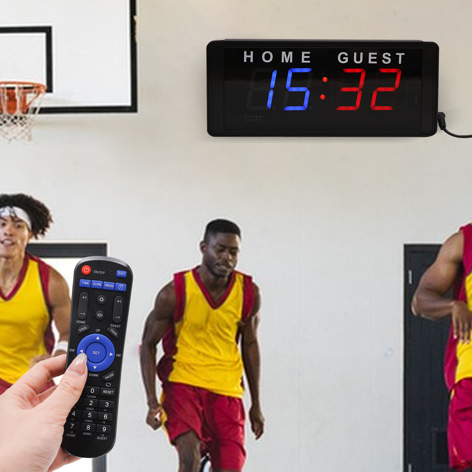 Modern Portable Tabletop Electronic Digital Scoreboards, Led Scoreboard Black