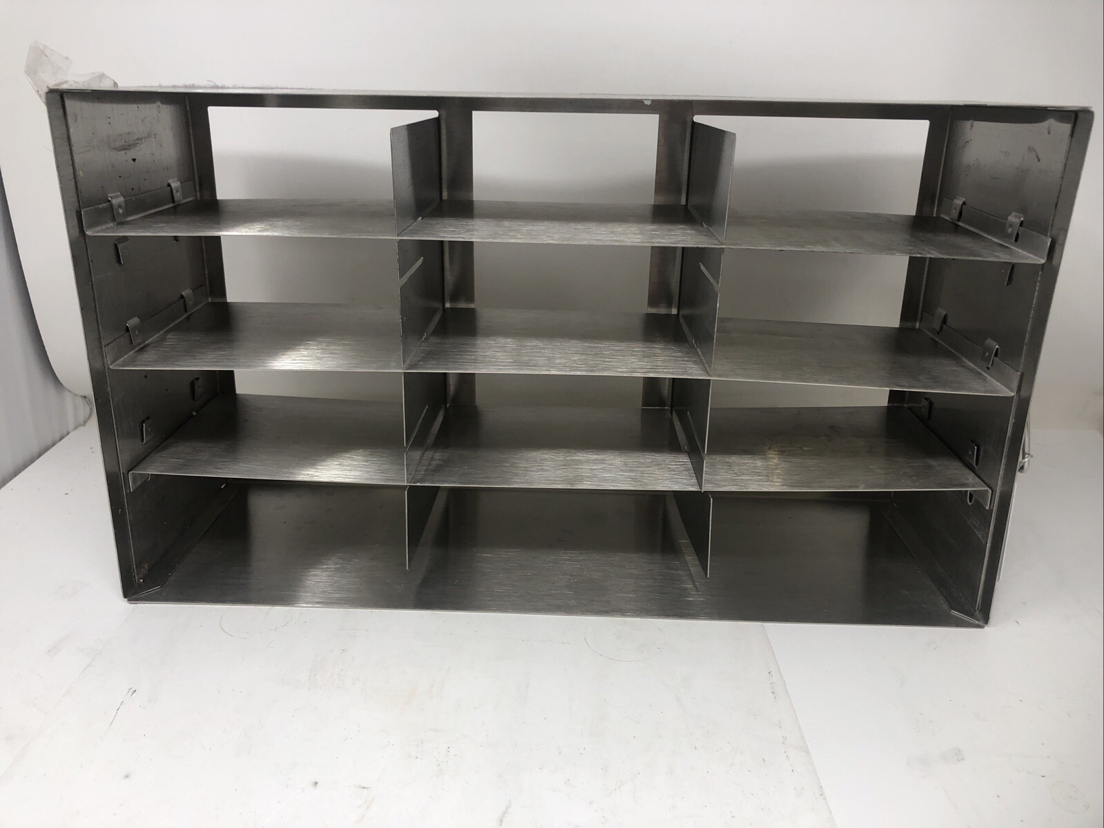 STAINLESS STEEL FREEZER RACKS FOR LABORATORY CRYOSTORAGE 16.5x9.5x5.5 - PREOWNED