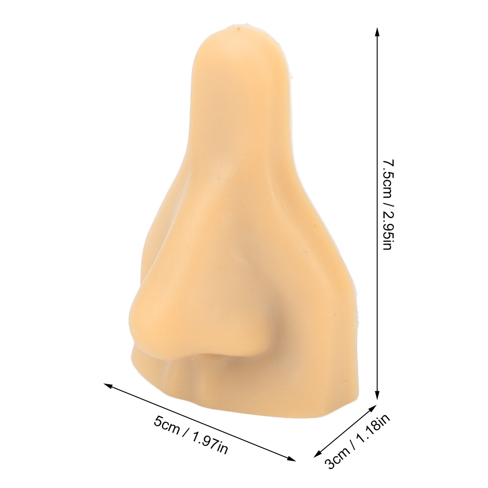 3D Silicone Nose Model Flexible Fake Nose Practice Model For Practicing Light