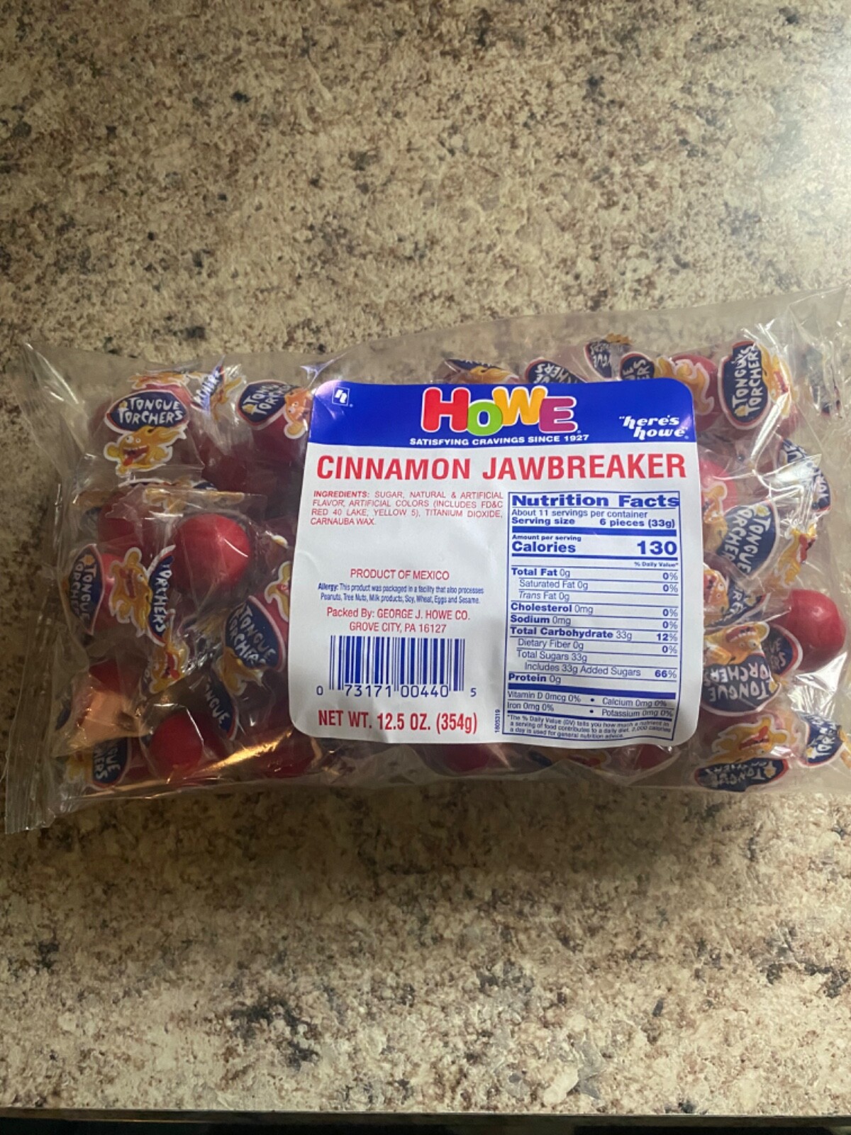 howe cinnamon jaw breakers 2 packs of 12.5 oz
