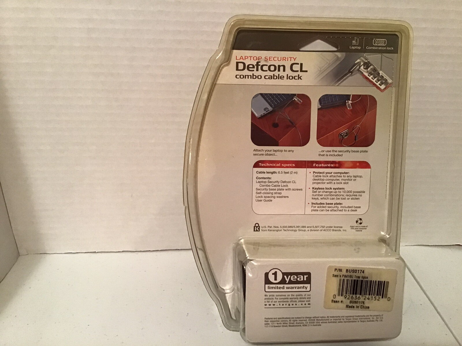 Targus Defcon CL Combo Cable Lock