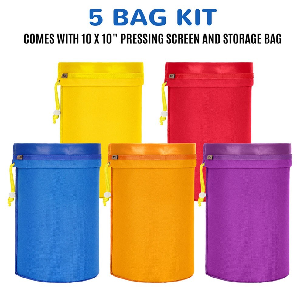 1Gallon 5 Bags Filtration Bags Bubble Ice Bag Essence Extractor 32*15cm