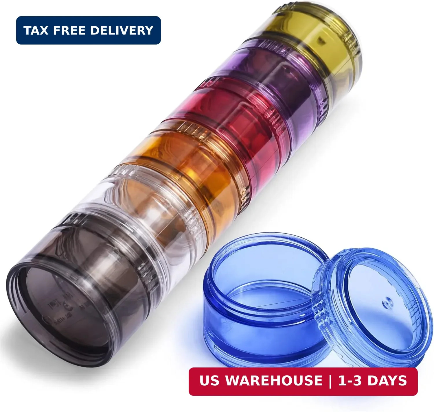 Cylindrical Pocket Pharmacy Moisture-Proof Travel Pill Organizer Free Combinatio