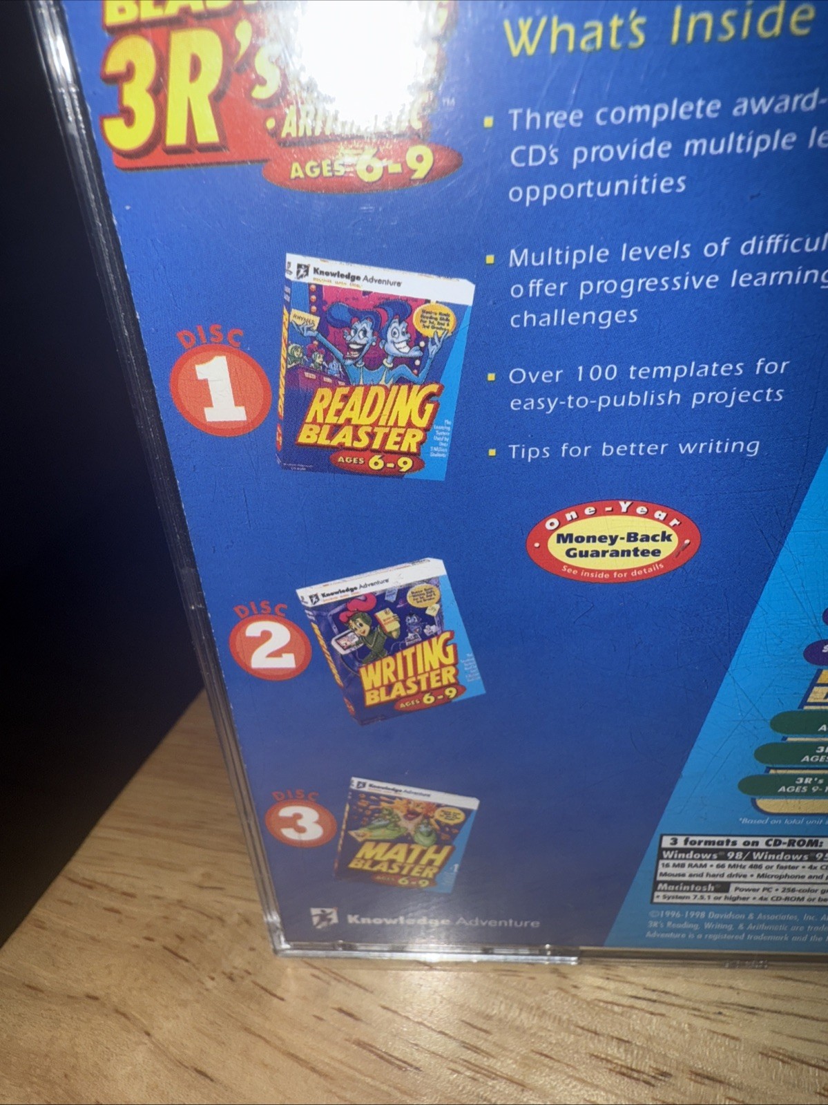 Knowledge Adventure 3R’s Reading Writing Arithmetic Blaster 3CD Ages 4-6
