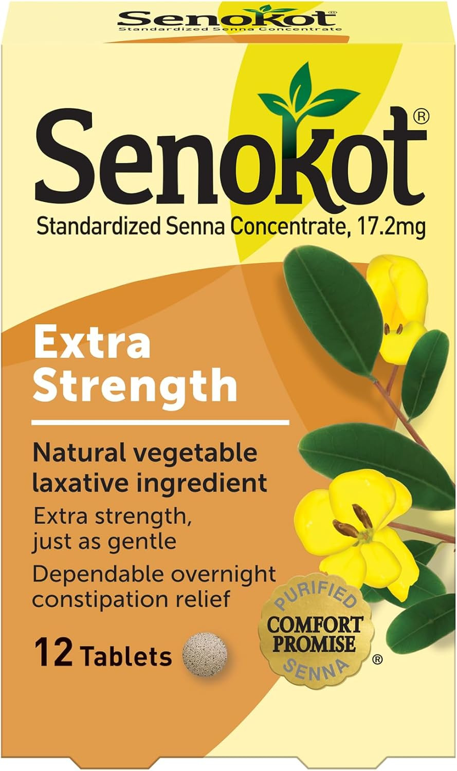 Extra Strength Laxative, 12 Tablets - Natural Vegetable Formula