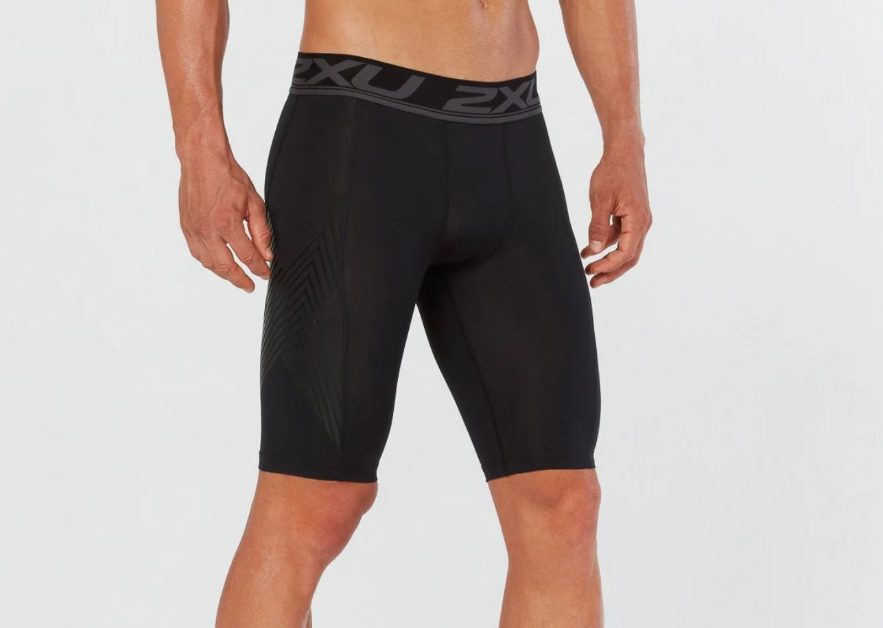2XU Mens Accelerate Compression Shorts (Black/ASN)