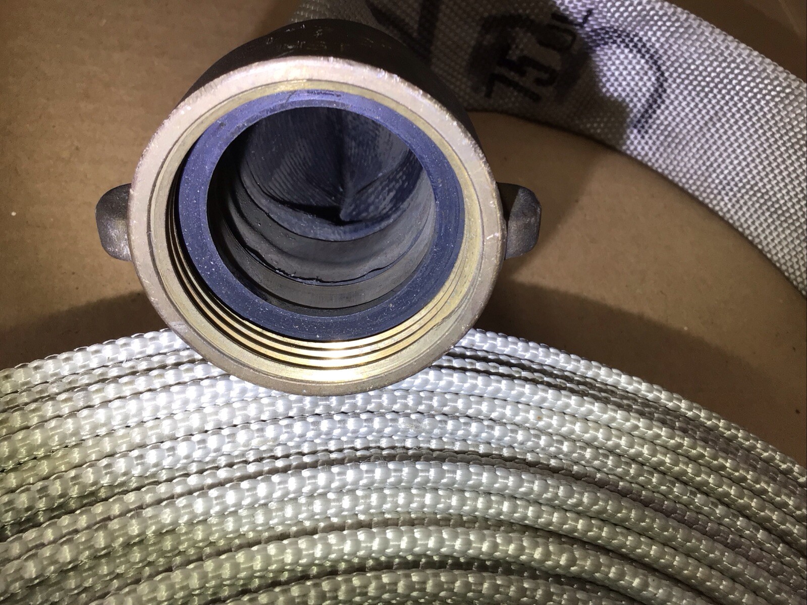 POLYFLEX 1-1/2" X 75' Single Jacket Fire Hose w/ 1-1/2" NST Brass Couplings