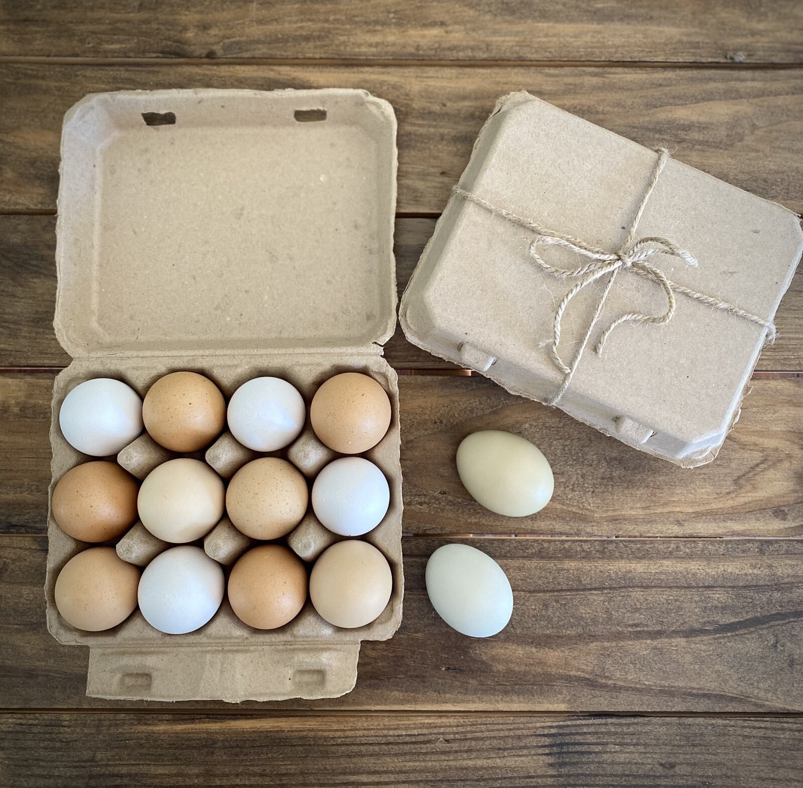 Henlay Vintage Blank Egg Cartons - Classic 3x4 Farmhouse Design - Recycled Paper