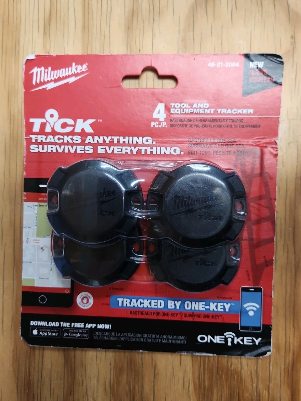 New Milwaukee  One Key Tick Tool and Equipment Tracker (4 Pack)
