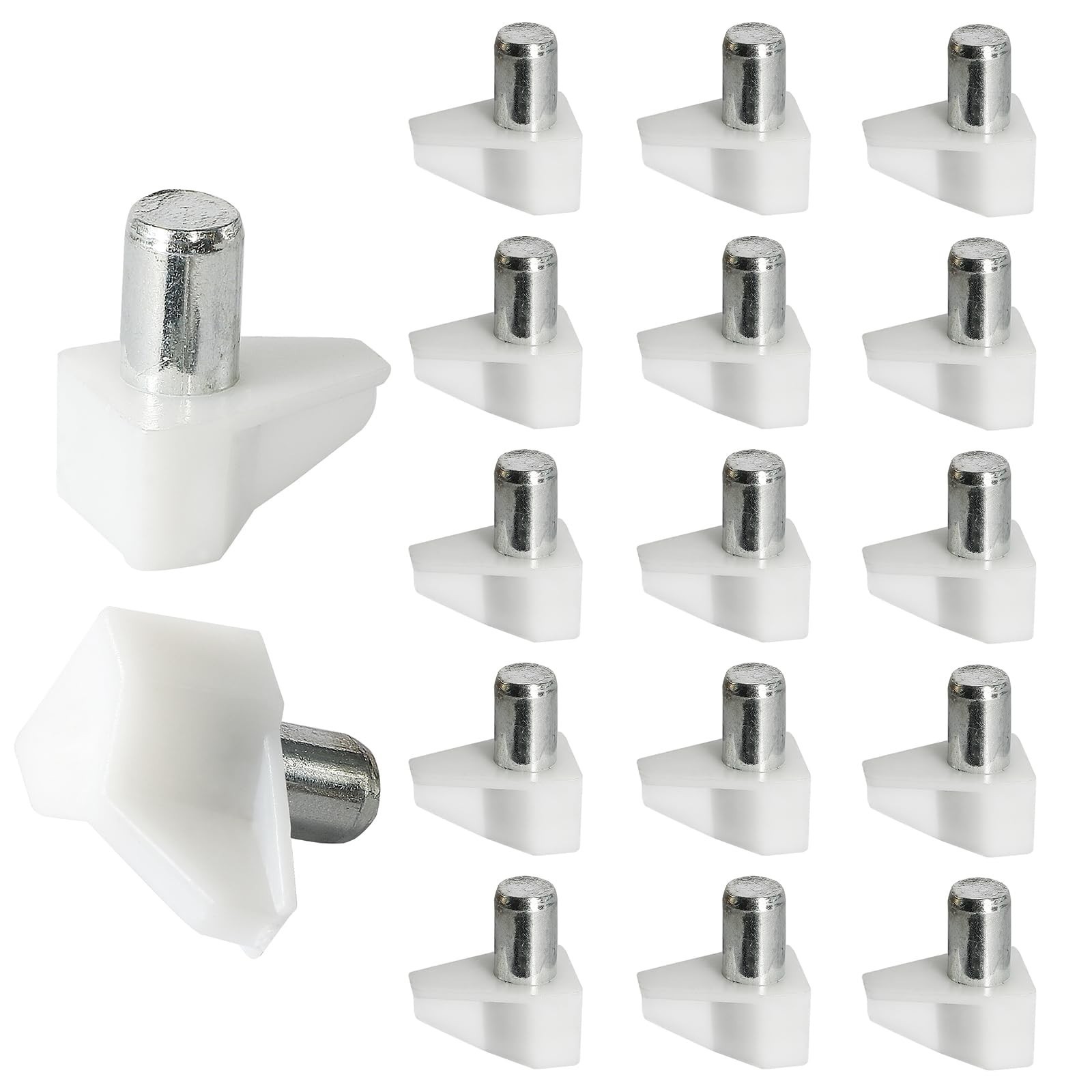 30pcs White Shelf Pegs, 6mm Plastic Shelf Pins Shelf Support Pins, Cabinet Sh...