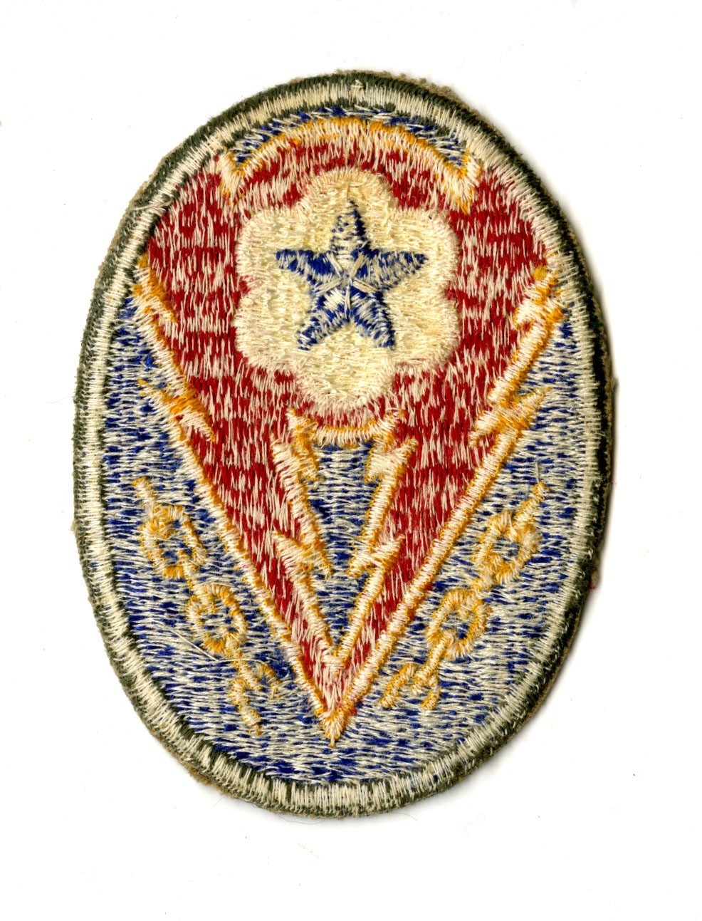 ETO Communications Zone Patch White Back Patch WWII Vintage Europe