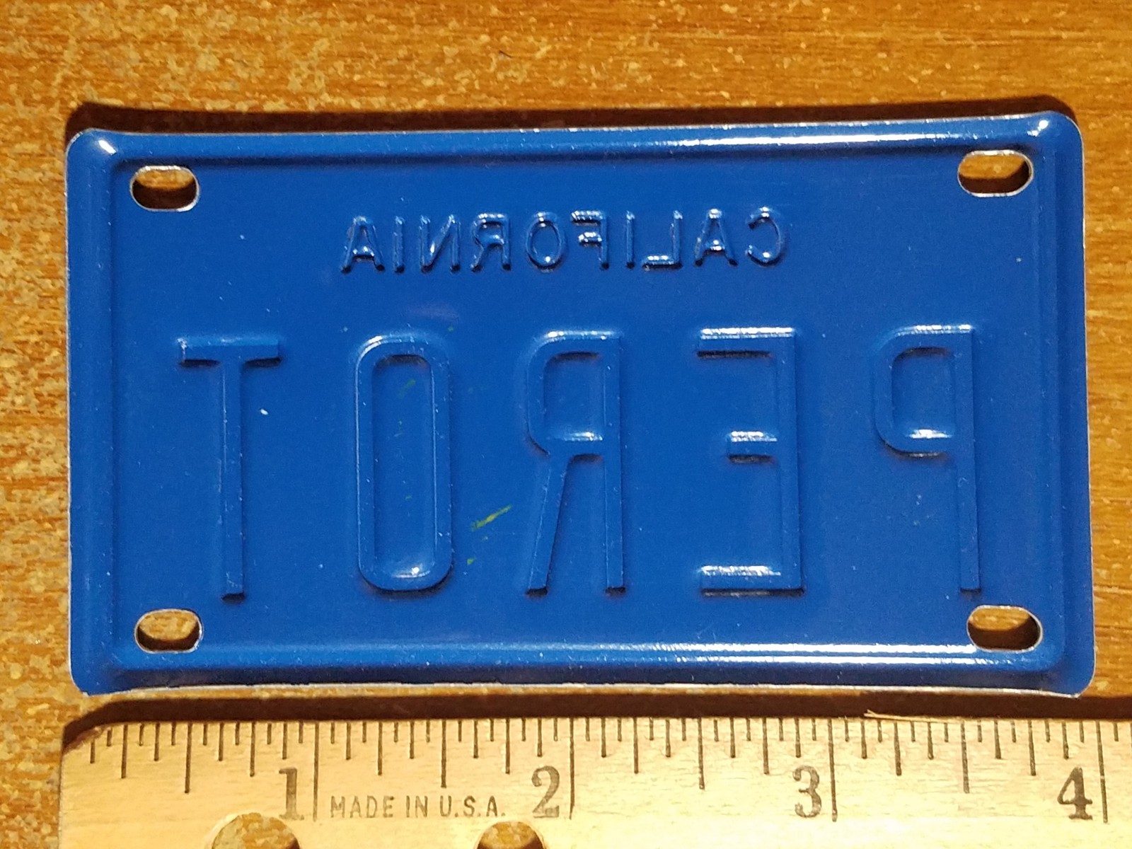 Perot Miniature License Plate