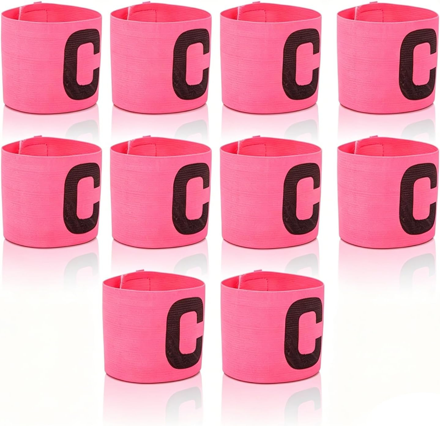 Captain Armbands for Soccer, 10PCS Unisex Sport Captain Armband Adjustable Footb