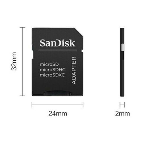 3x SanDisk Micro SD to SD Card Adapters + Hard Case – New