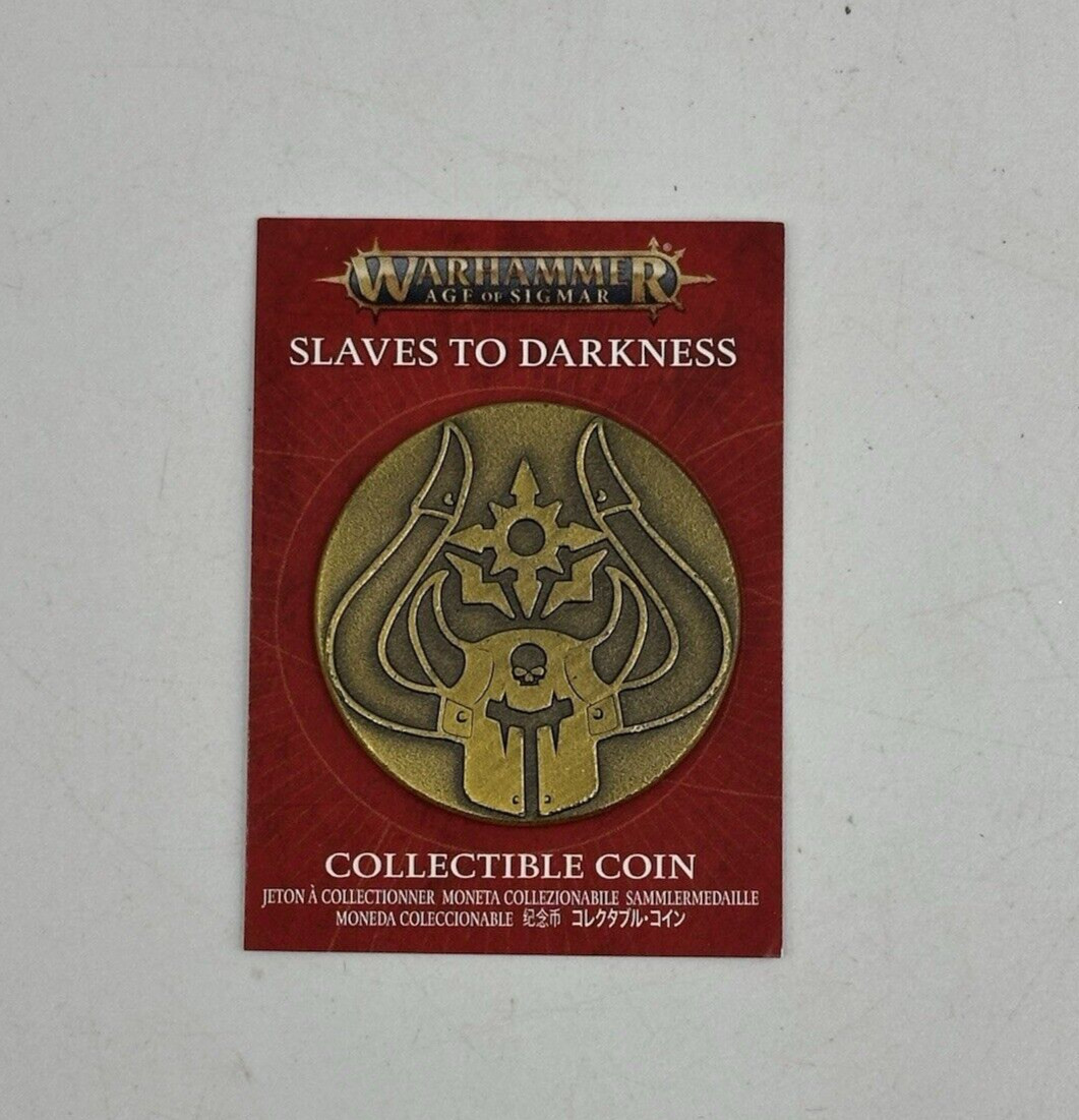 Warhammer Slaves to Darkness AoS Collectible Coin Chaos Marauder Darkoath