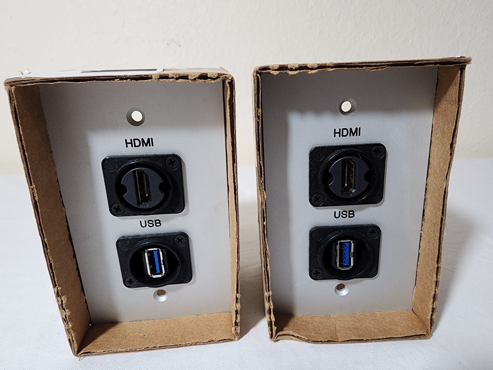 RCI Custom 1 Gang Wall Plate HDMI/USB Lot Of 2
