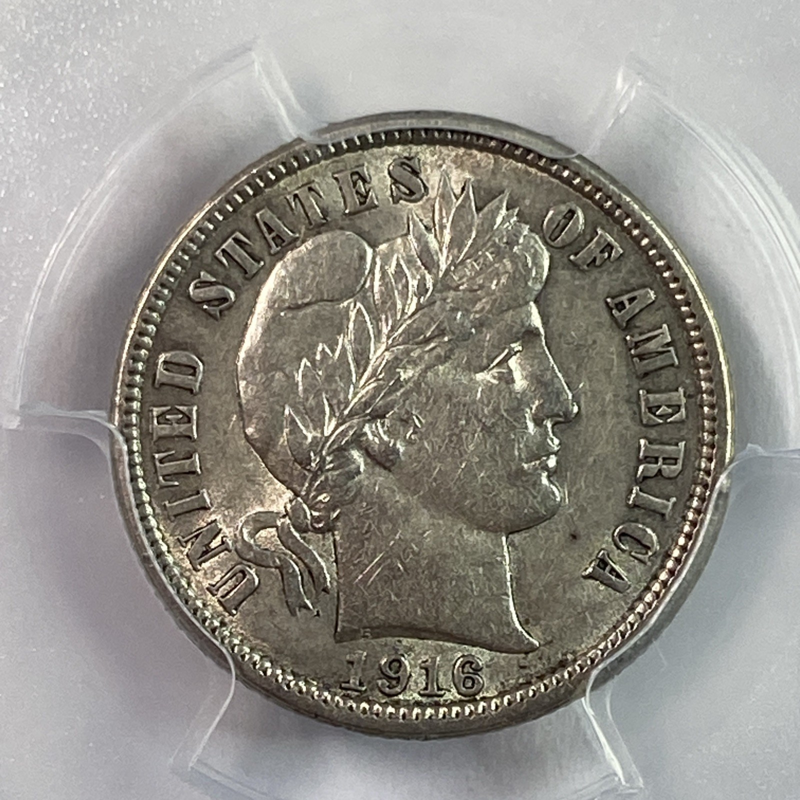 1916 10C Barber Dime PCGS AU55