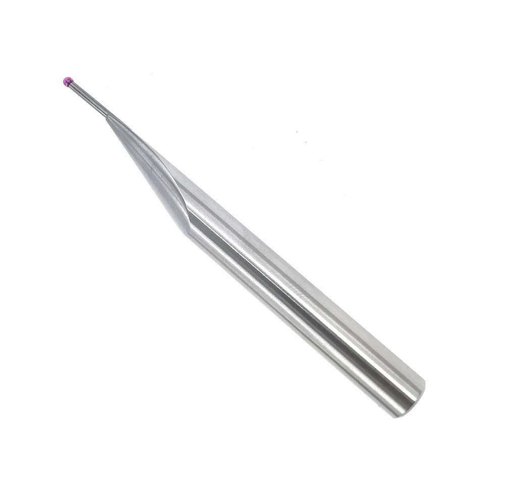 Ball Tip Probe Insert 2mm Diameter Ruby Ball Tips 8mm Diameter Shank 80mm Len...