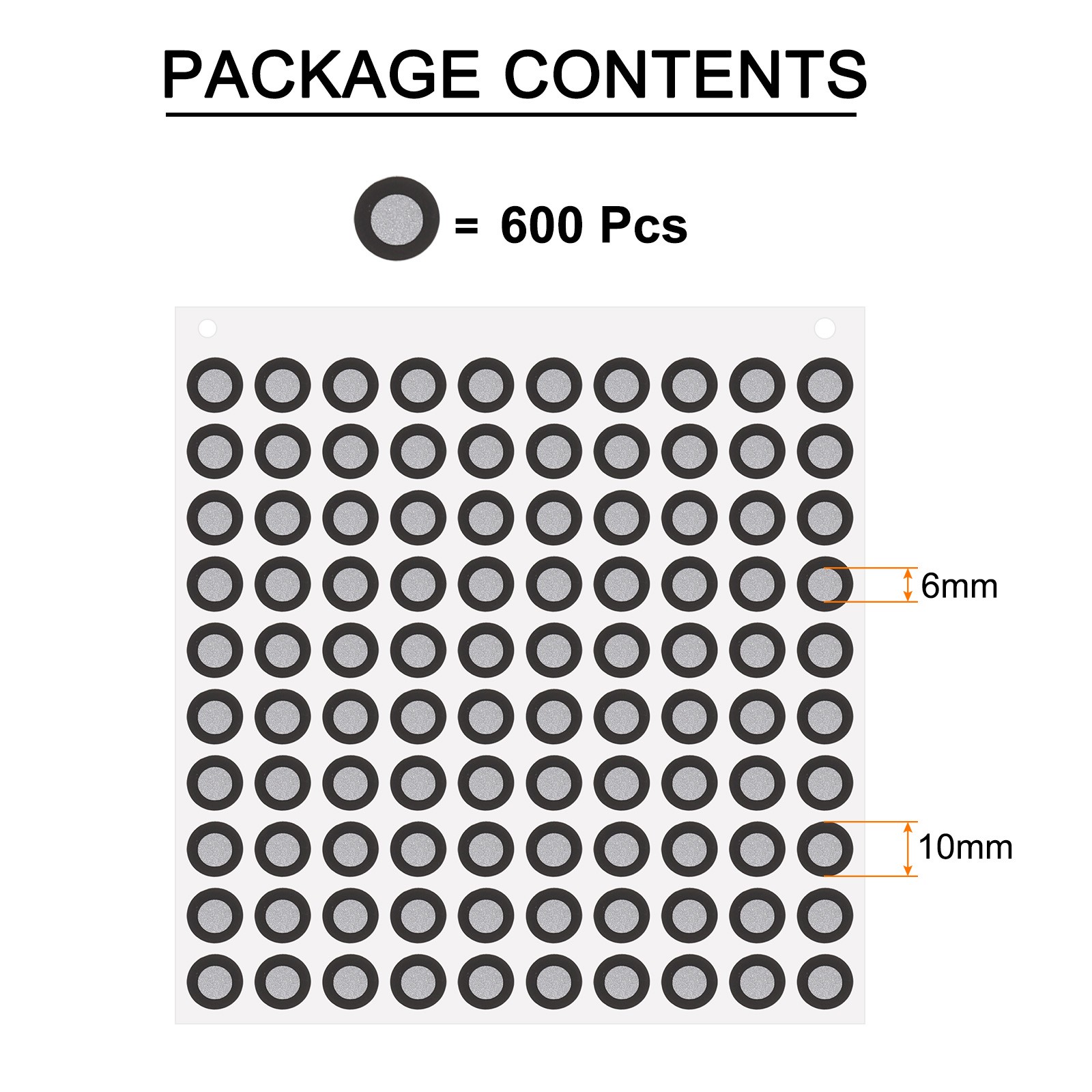 600Pcs 3D Scanner Markers 6mm for 3D Scanner, 3D Tracking Dots