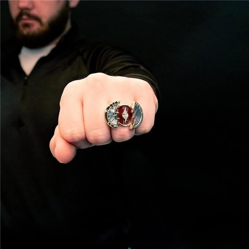 The Flash Barry Allen Same Style Ring Open Adjustable Metal Finger Ring Replica