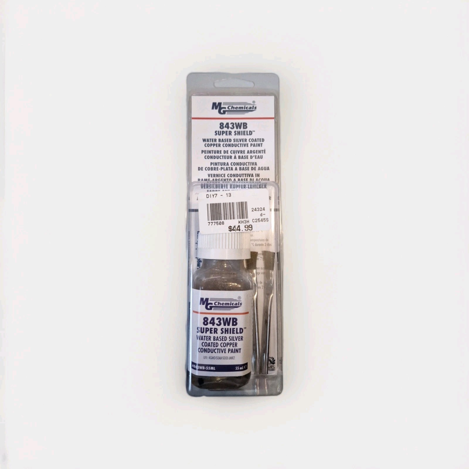 MG Chemicals 843WB-55ML - EMI Silver Coated Copper Conductive Paint, Water