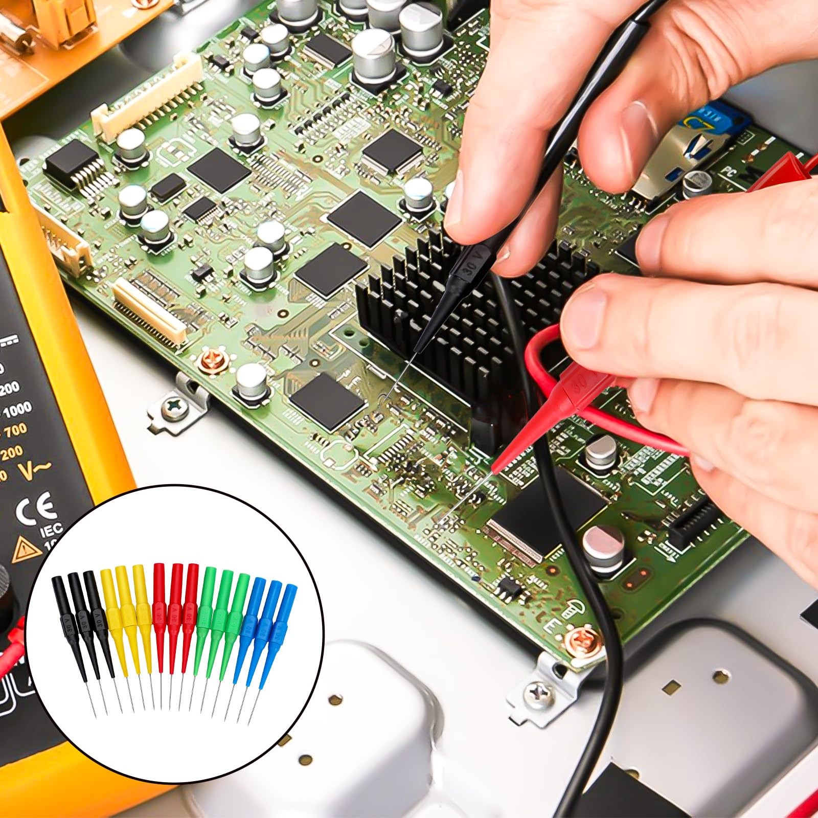 15pcs Test Back Probe Pin,Wire Piercing Insulation Back Probes Probe Non-Dest...