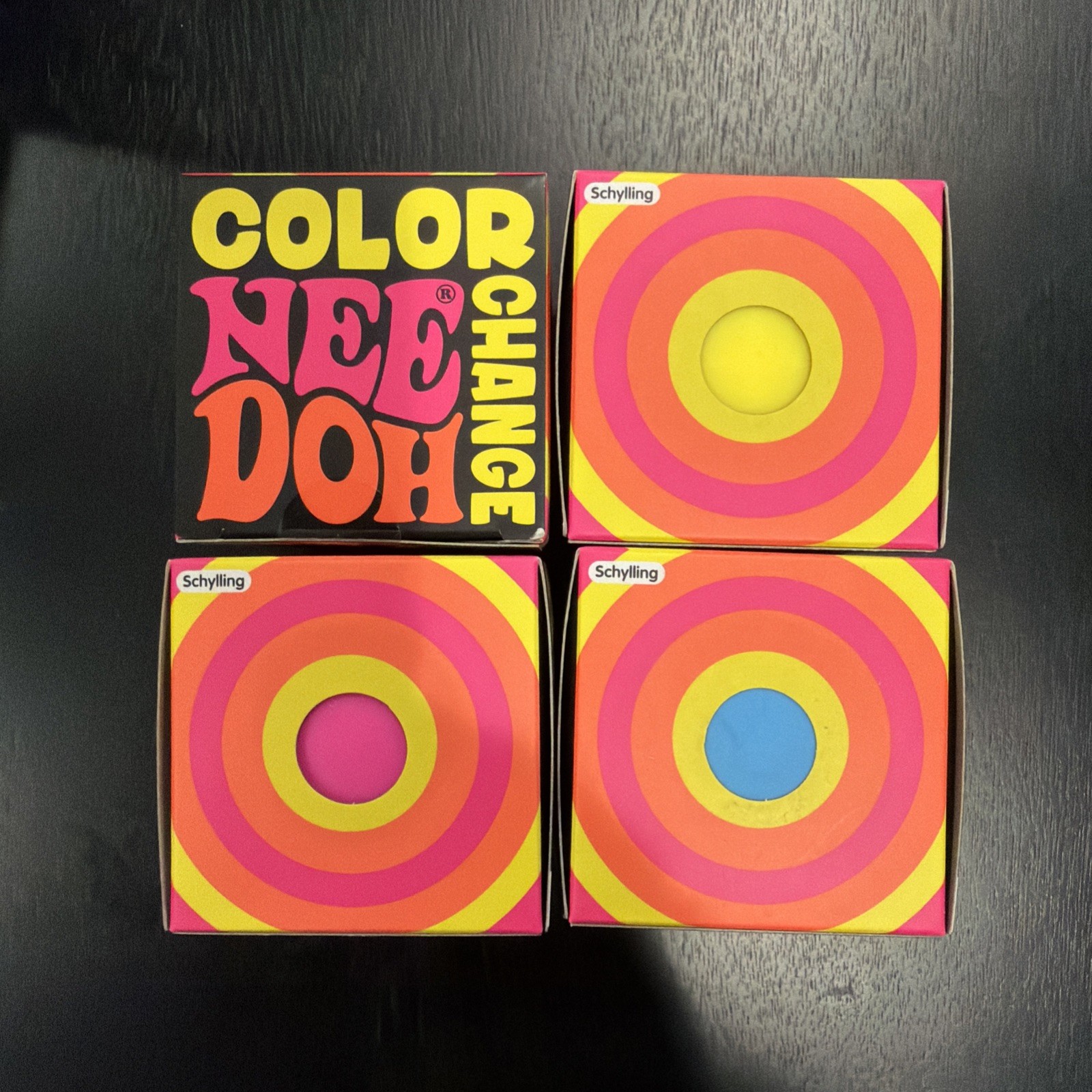 NeeDoh Nee Doh Color Change Squish Yellow/Pink/Blue Ball USA 100% Authentic