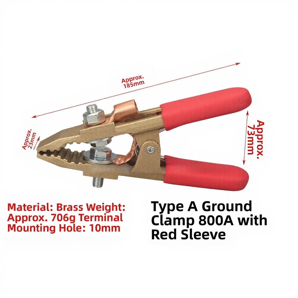800A A-Shape Earth Clamp Brass for Heavy Duty Welding Grounding Applications