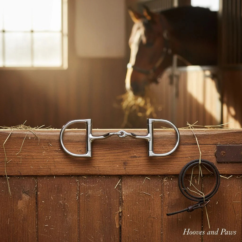 Myler MB 36 Dee Ring Snaffle Bit - Forward Tilted Port, 6” Mouth Copper Inlay &