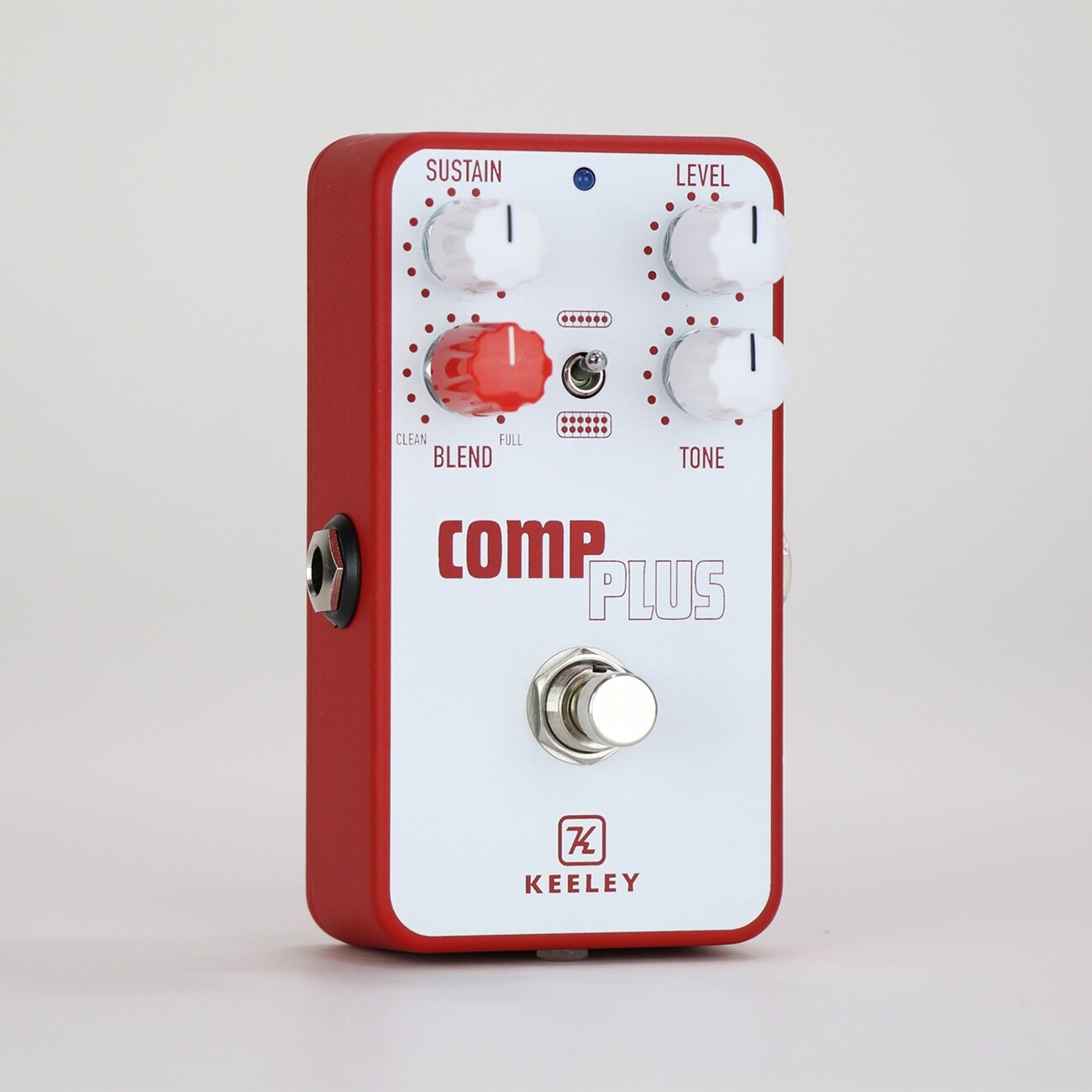 Keeley Compressor Plus Guitar Effects Pedal, Pitbull Audio Exclusive White & Red
