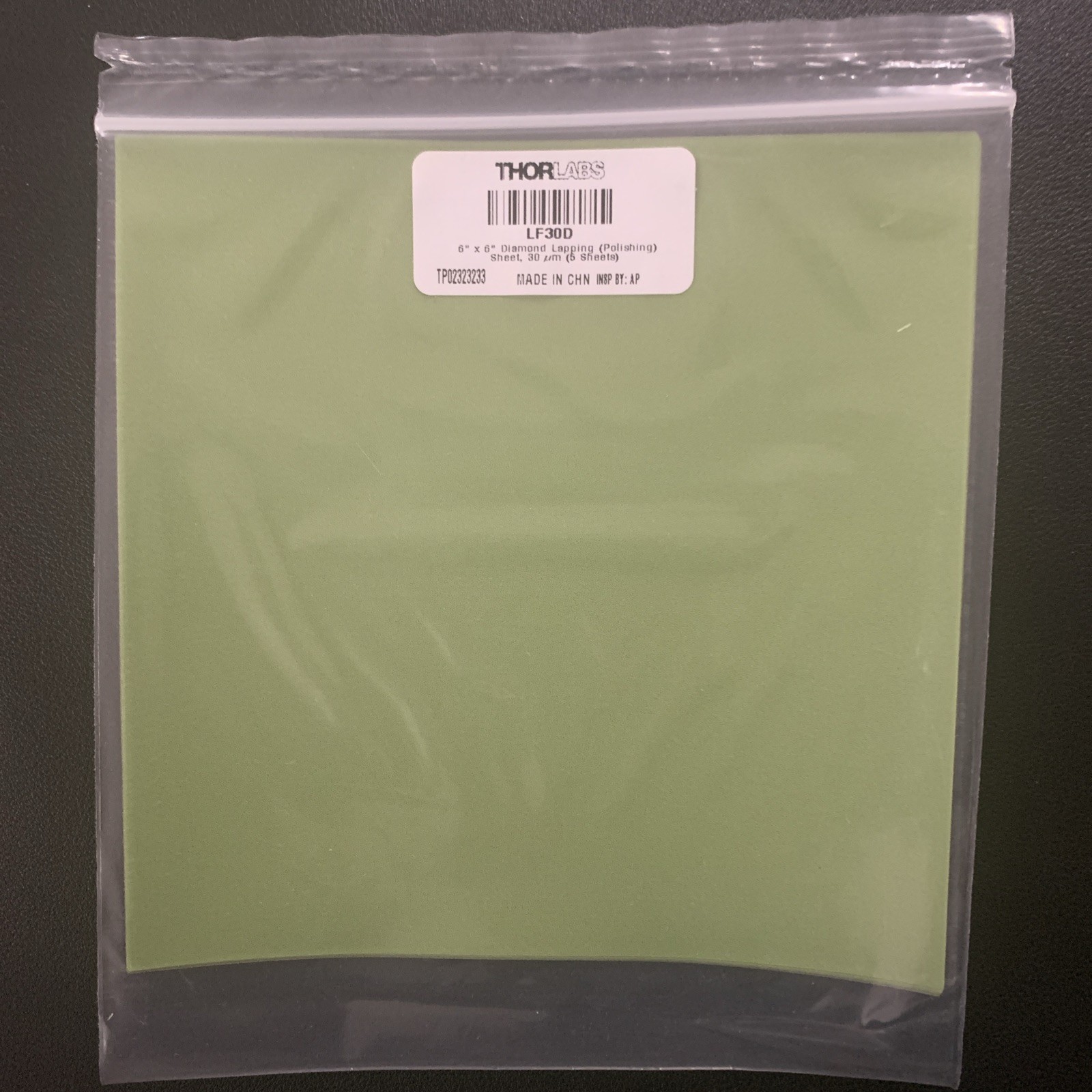 Thorlabs Diamond Lapping (Polishing) Sheets LF30D (5 Sheets)