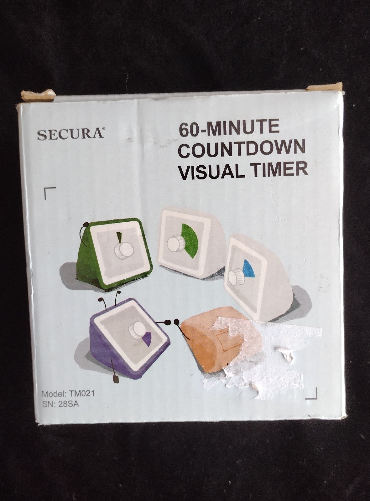 Secura 60-Minute Visual Timer, Countdown Timer