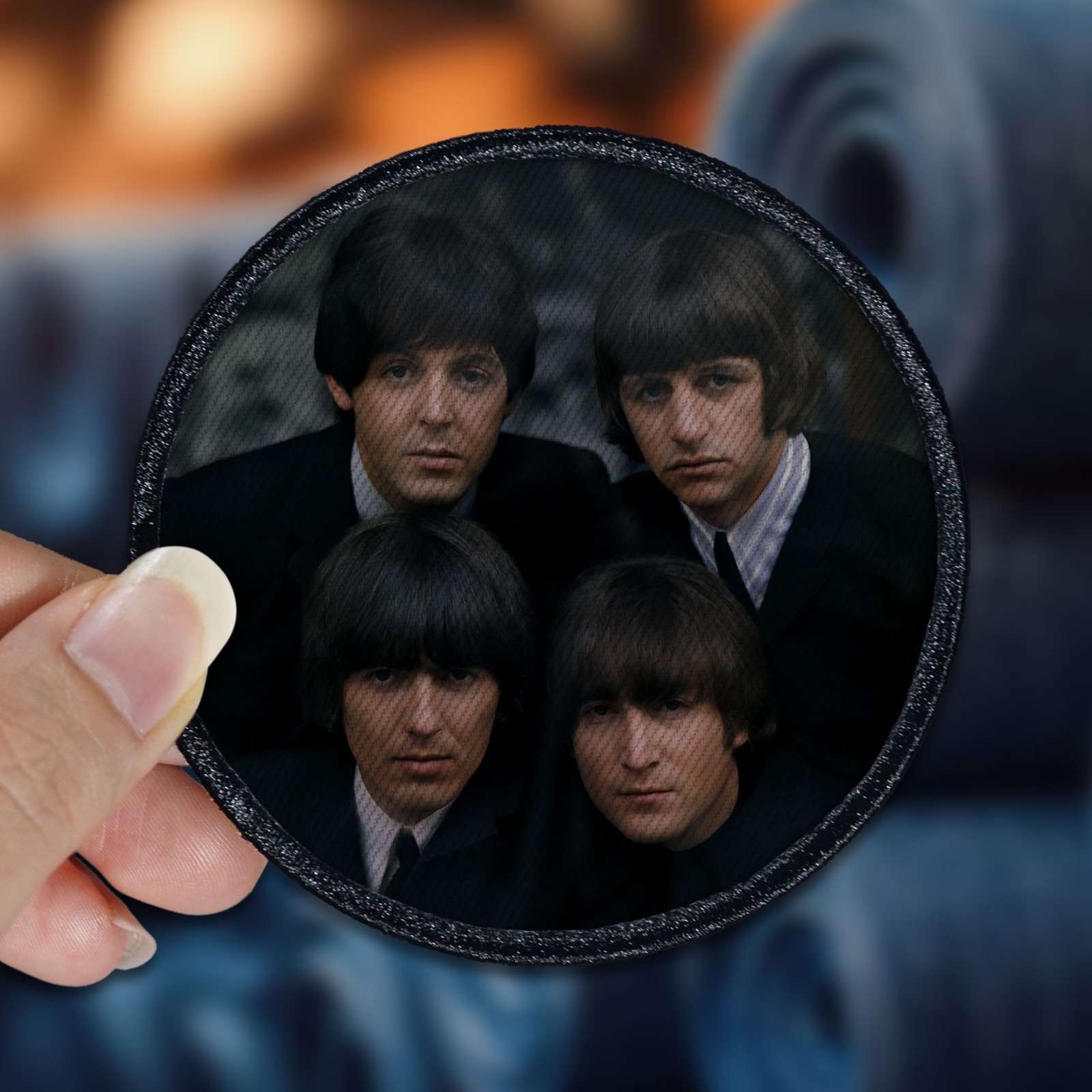 The Beatles Patch Sew/Iron on with Embroidered Border for Hats, Shirts.
