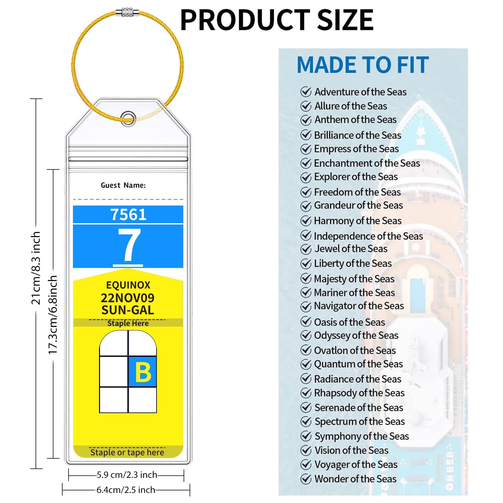 12 Pcs Royal Caribbean Cruise Essentials 12 Kit
