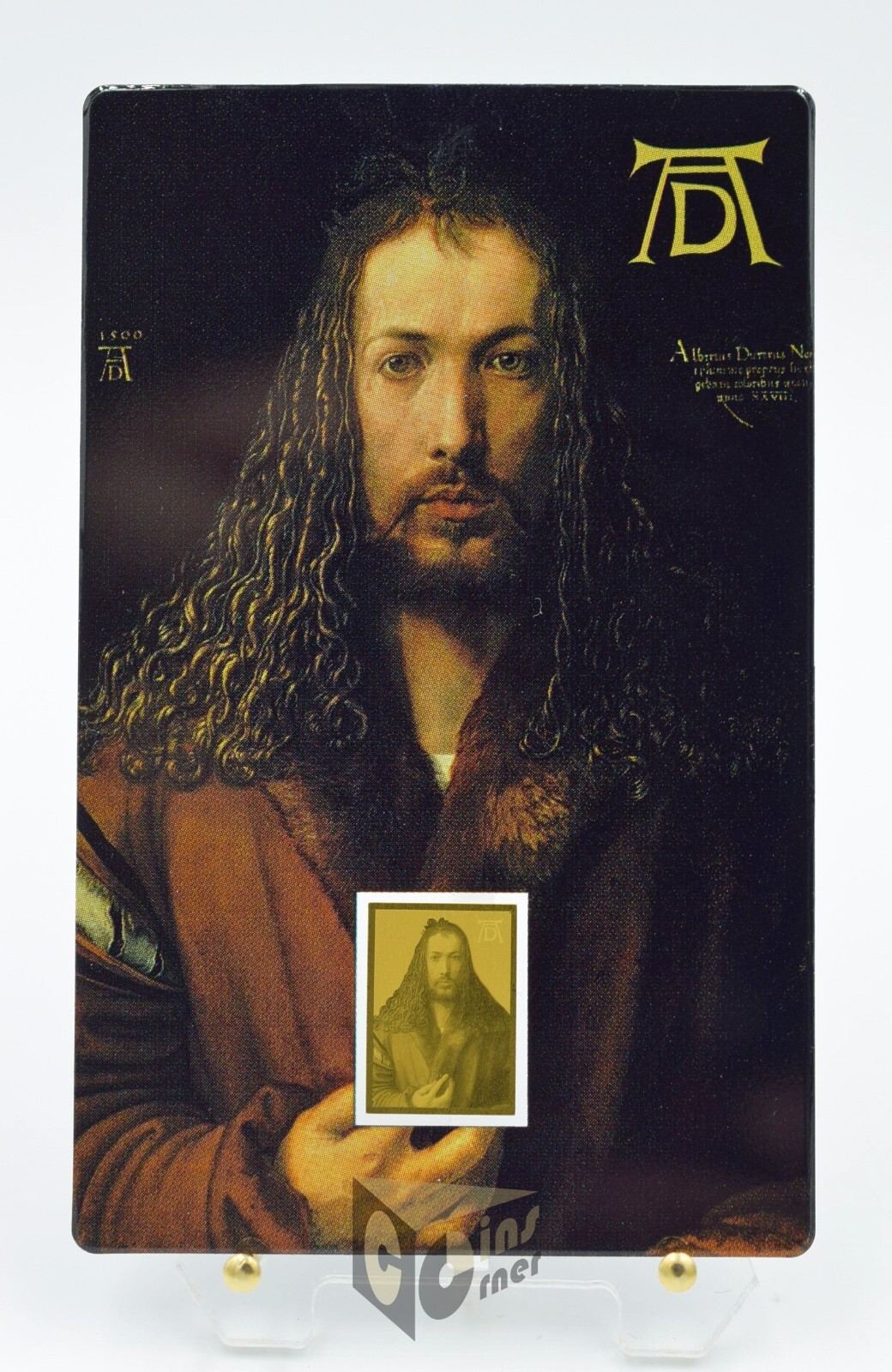 Self Portrait By Albrecht Durer 1/1000 Oz 999 Gold Coin Bar 3000 Francs Chad