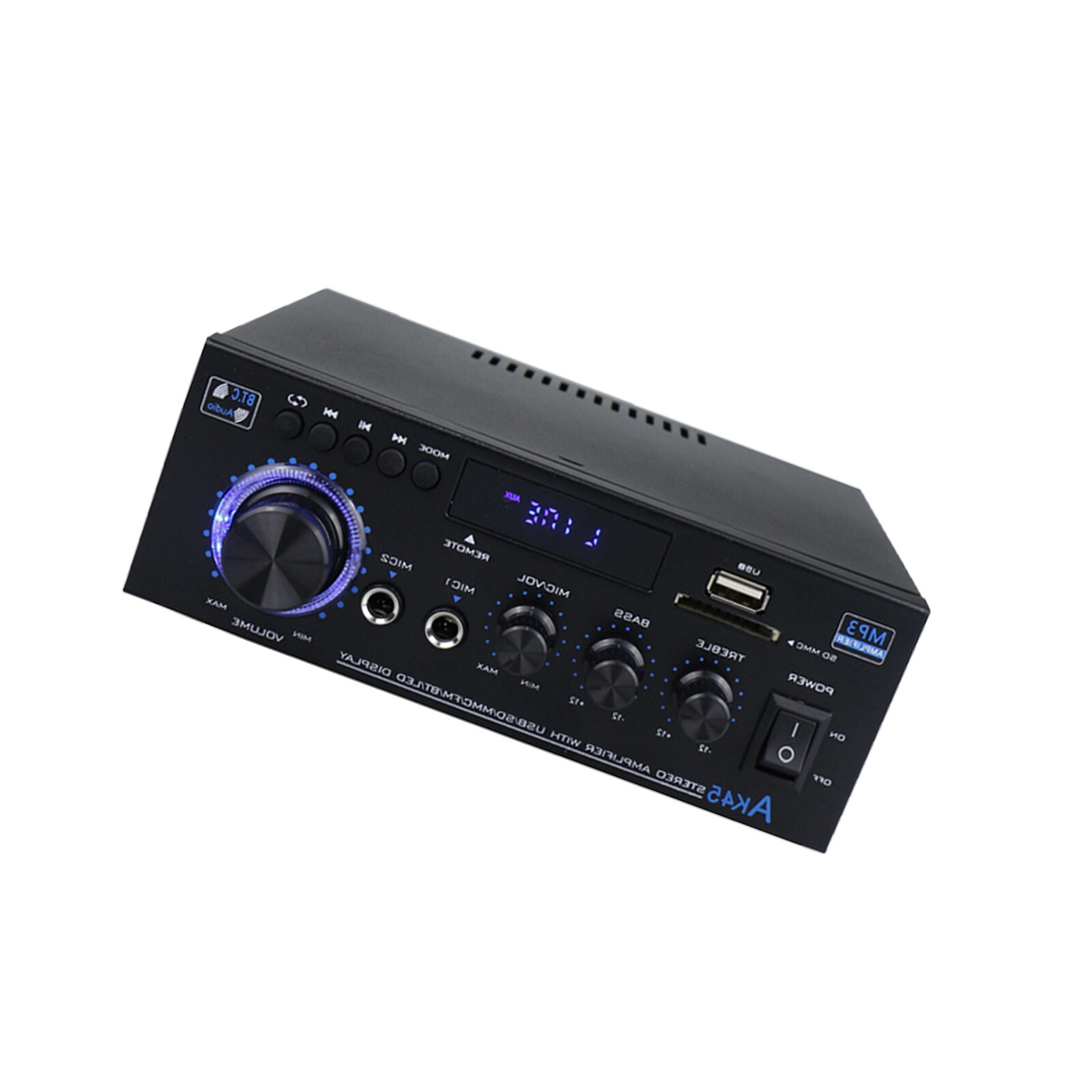 AK45 Stereo Audio Amplifier Receiver 300W+300W Home Dual Channel Bluetooth US