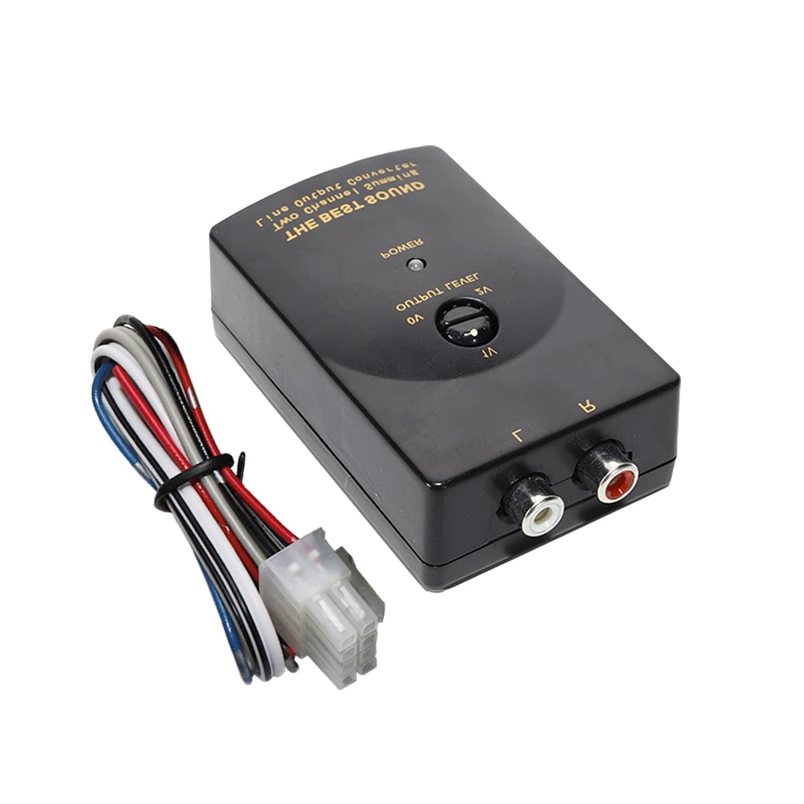 2-Channel High to Low RCA Converter for Adding Amplifier Subwoofer to Stereo