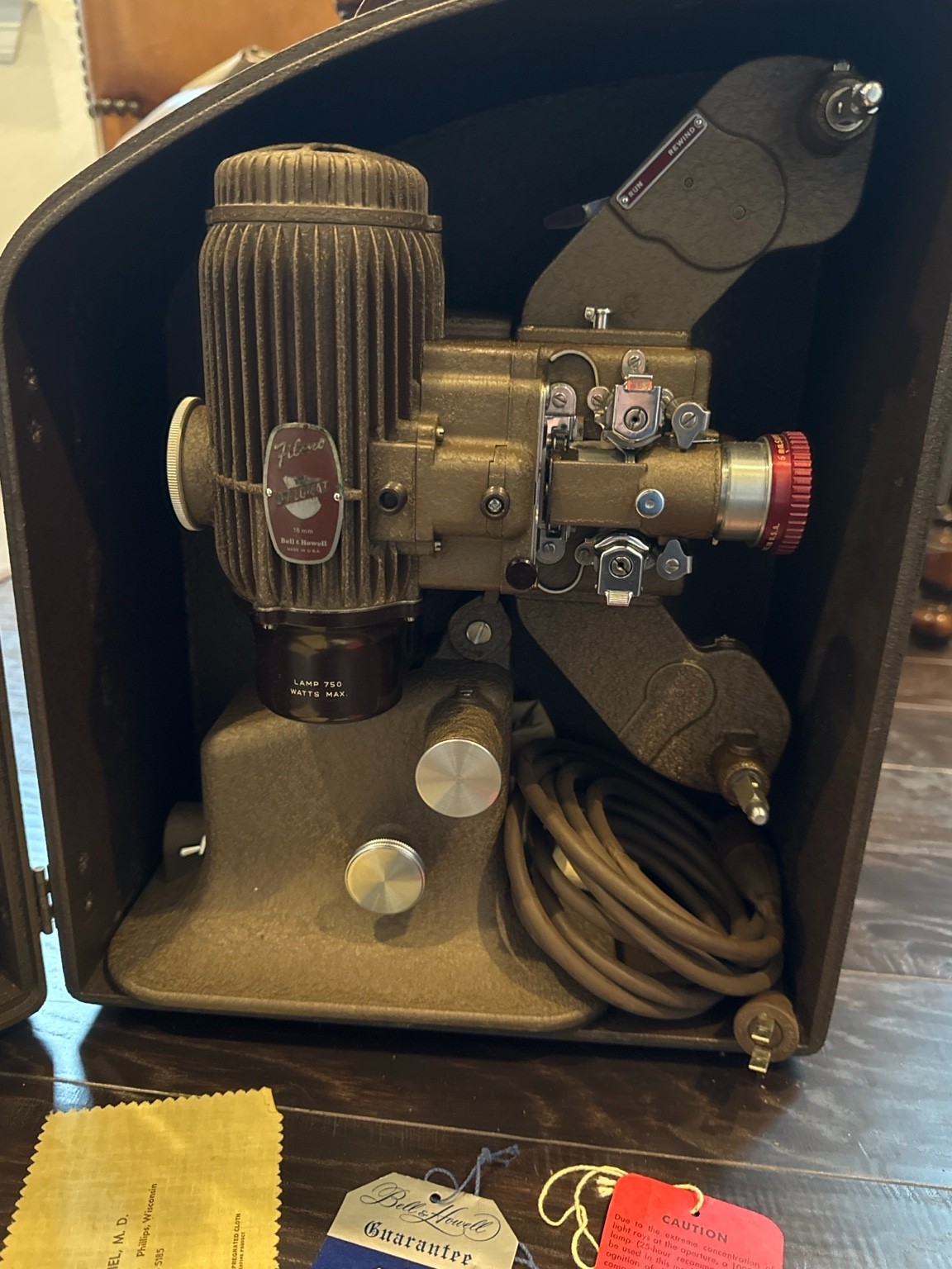 Vintage Bell & Howell Filmo Diplomat Design 173 Model A 16mm movie projector